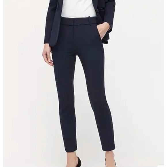 J. Crew Petite Cameron Slim Cropped Pant in Stretch Navy Blue G9061 Size 00P - Picture 1 of 10